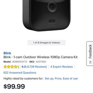 Amazon Blink Wireless Outdoor Camera